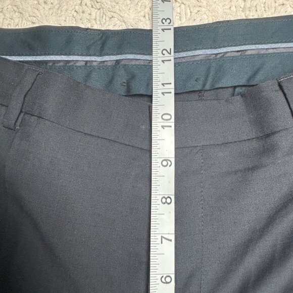 Hugo Boss Mens Modern Fit Wool Pants Size w36 L31 Navy Blue Flat Front Trousers - Picture 8 of 12